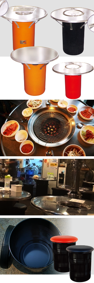 ドラム缶テーブル 業務用 韓国食器 焼肉道具 専門店 【韓国厨房】