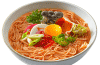 宋家米ラーメン(新発売) 米で作っているので低カロリーでヘルシー。辛口スープとのバランスの良さも絶妙です。